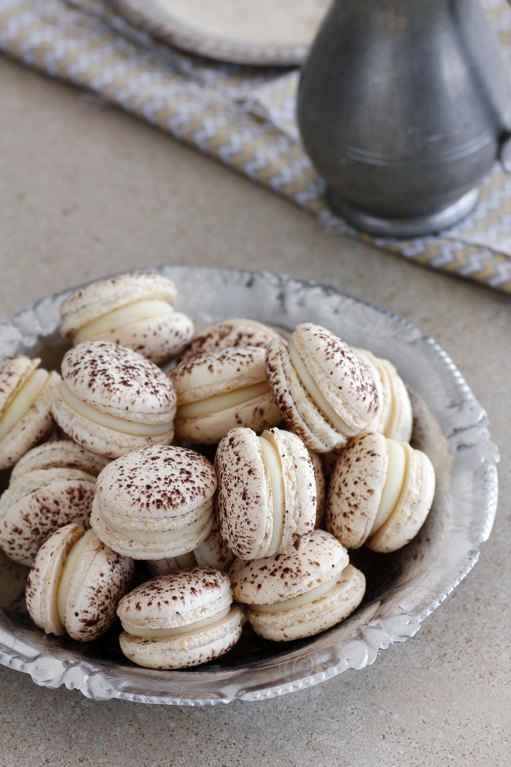 White Chocolate Coconut Macarons