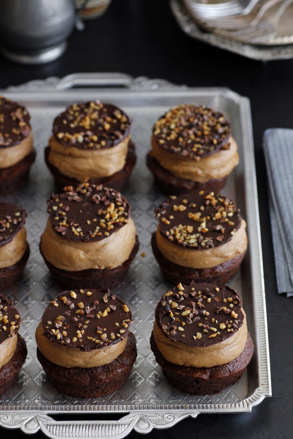 Chocolate Cupcakes with Hazelnut Cream