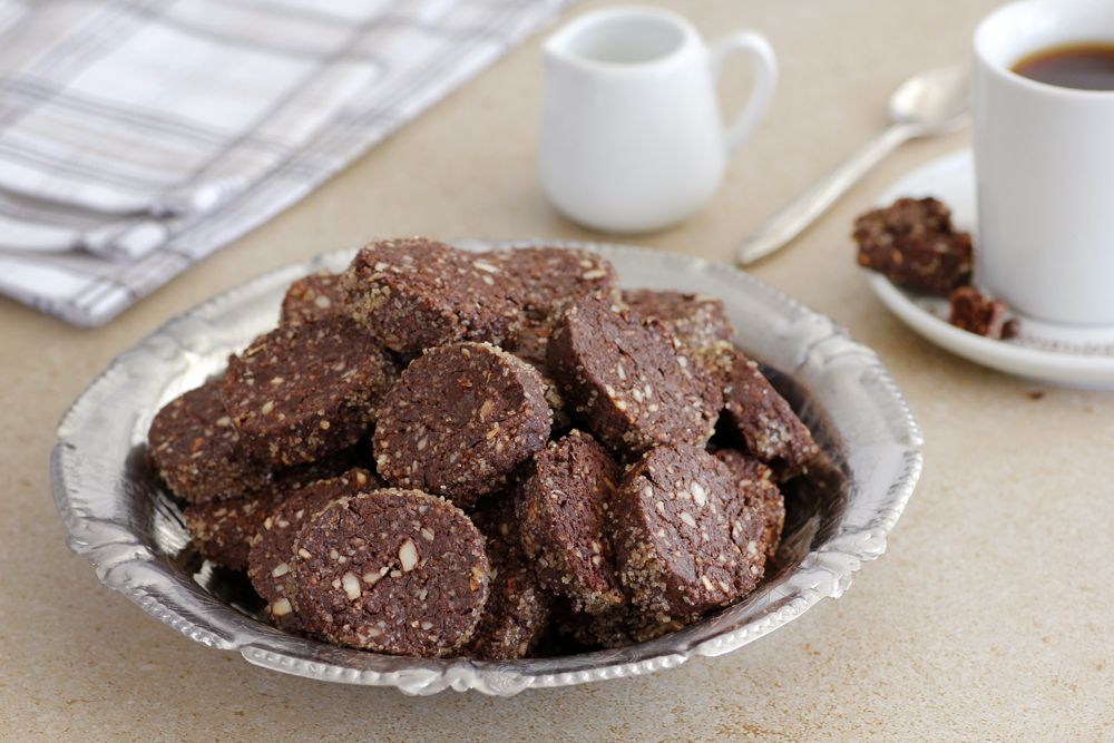 Chocolate Sugar Cookies with Hazelnuts