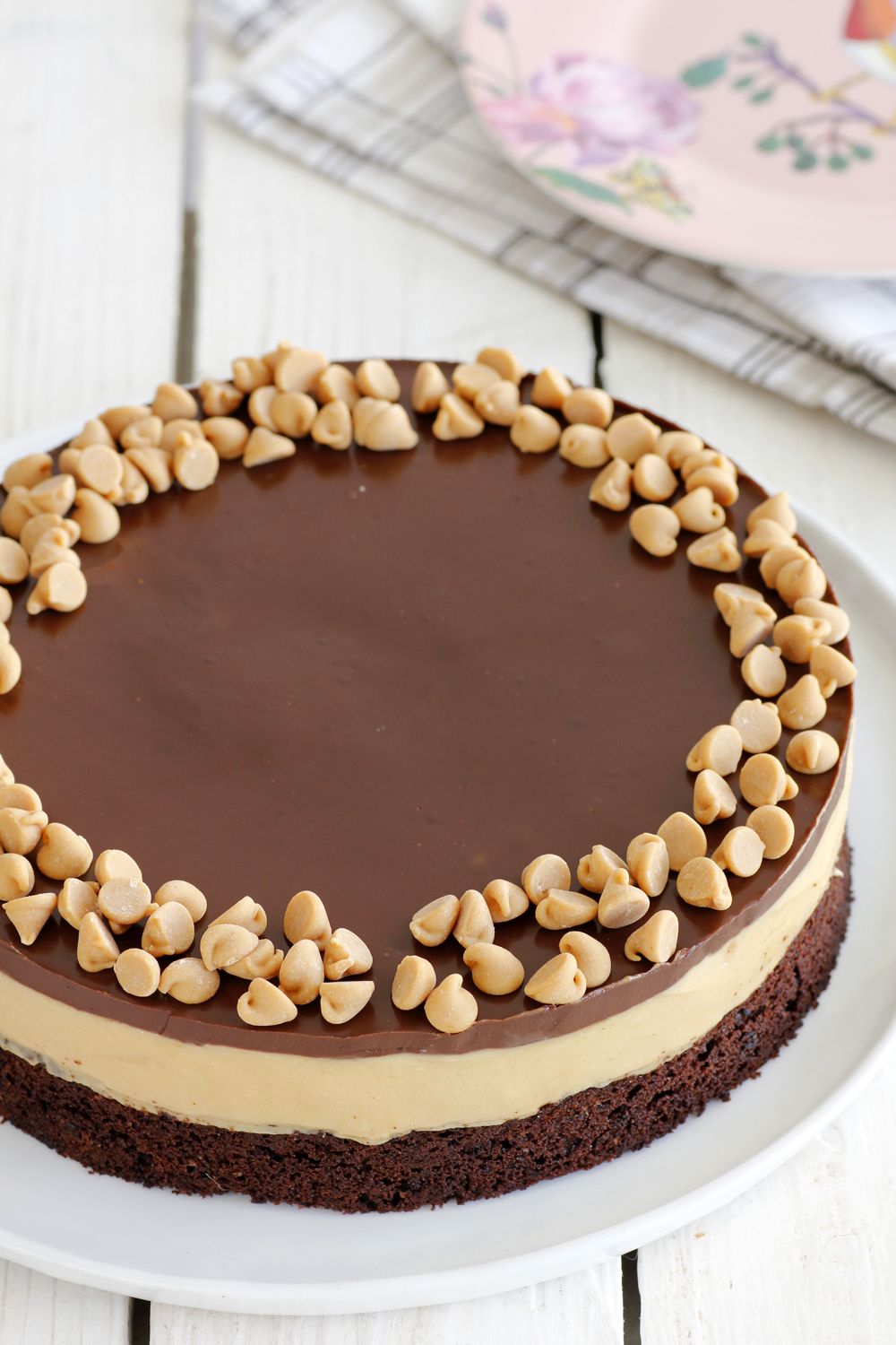 Coffee Chocolate Cake with Peanut Butter Cream