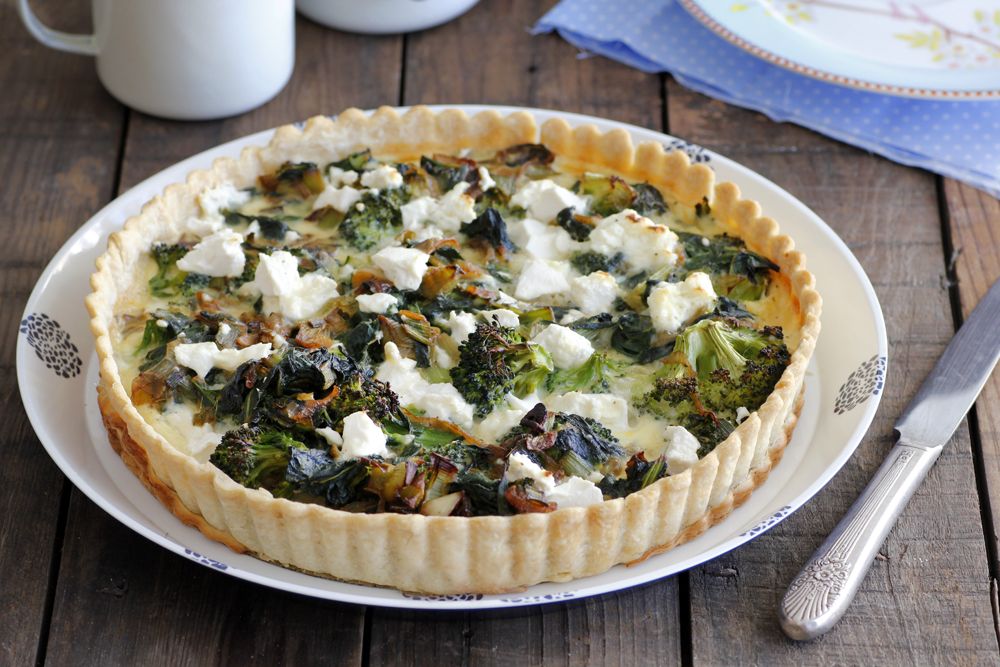 Broccoli Quiche with Leek and Chard
