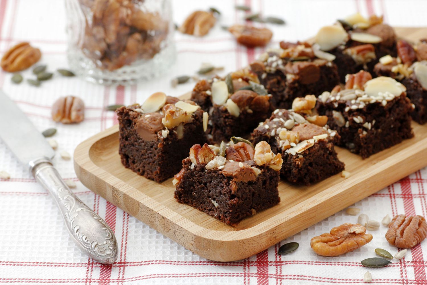 Gluten Free Brownies with Nuts and Seeds