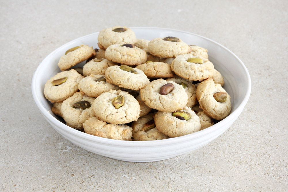 Tahini Cookies with Pistachios