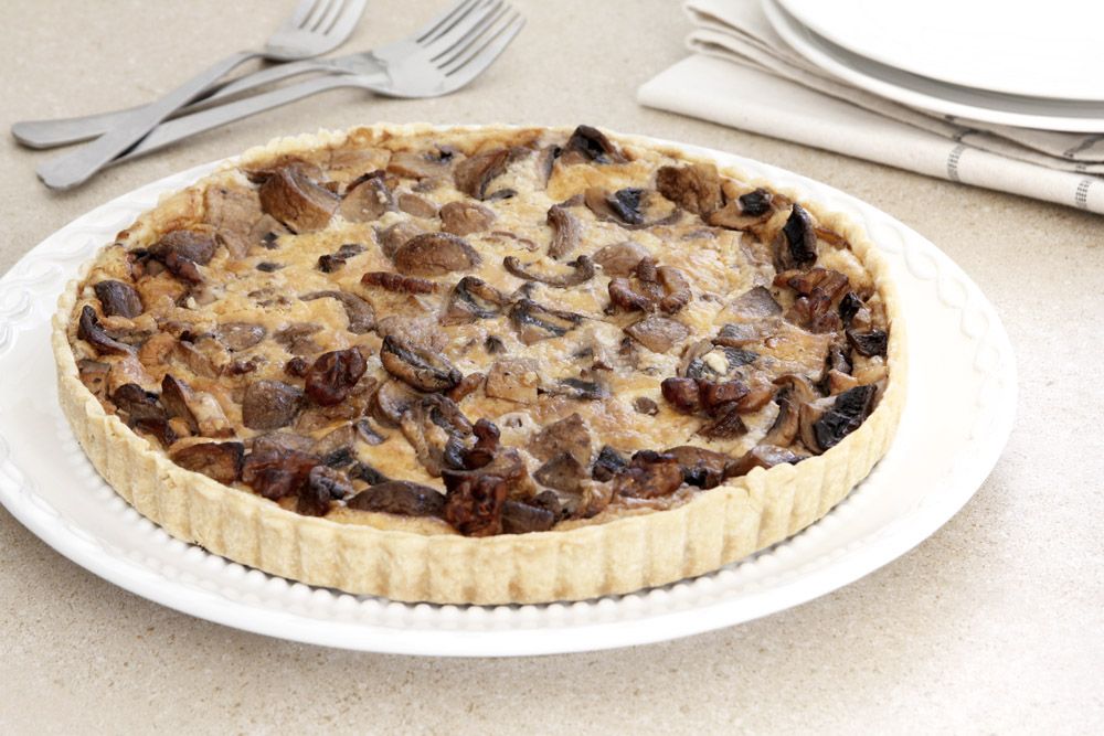 Mushroom Quiche with Walnut