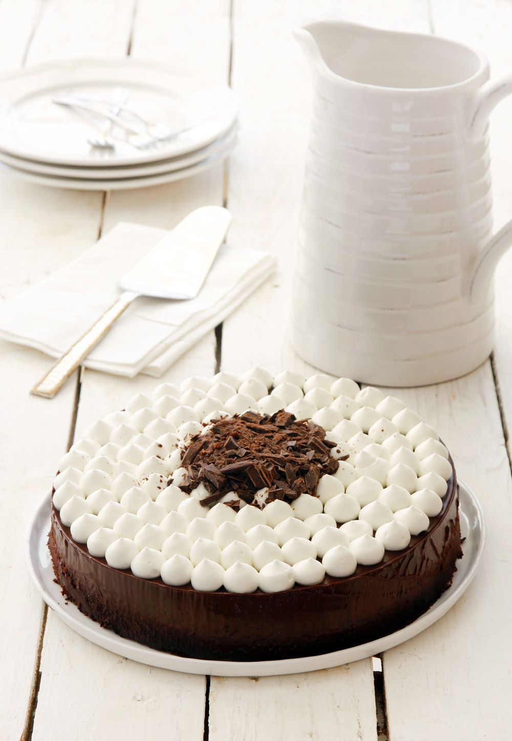 Easy Chocolate Cake with Whipped Cream 