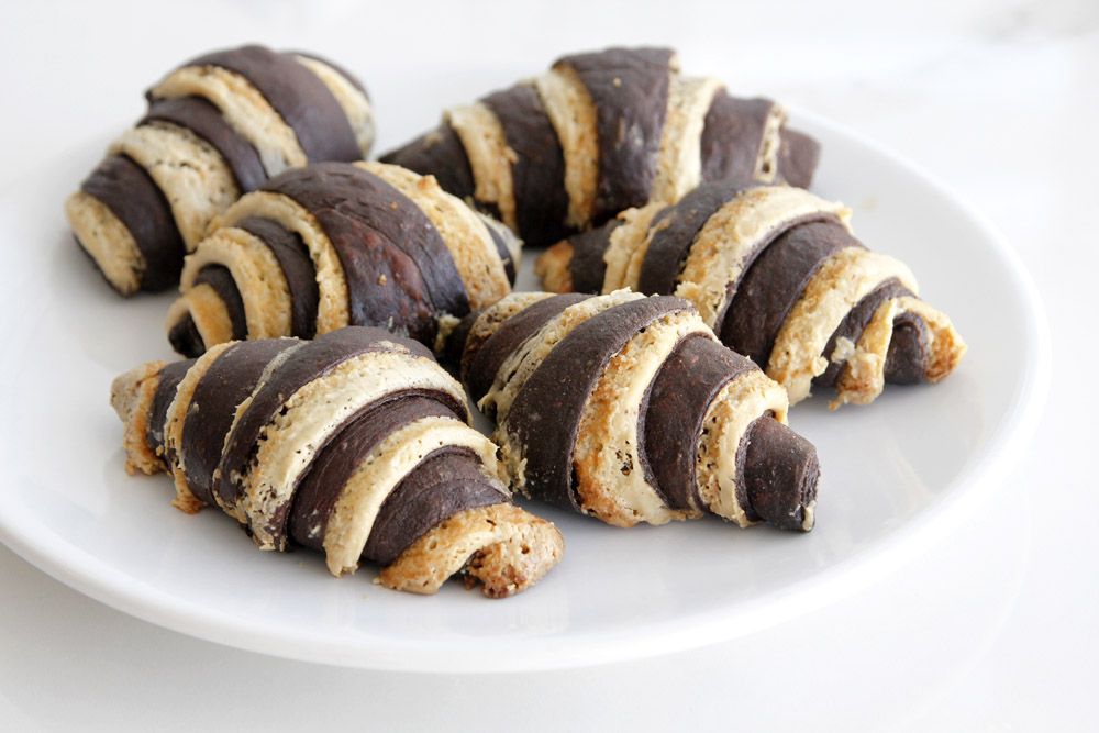 Chocolate Rugelach with Halva Filling