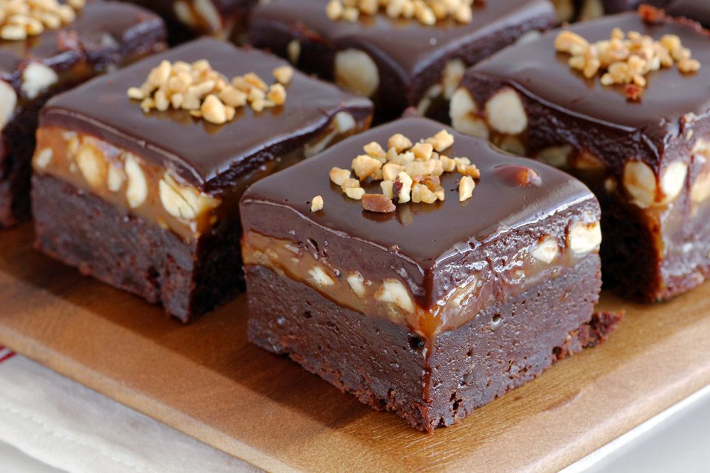 Hazelnut Caramel Brownies