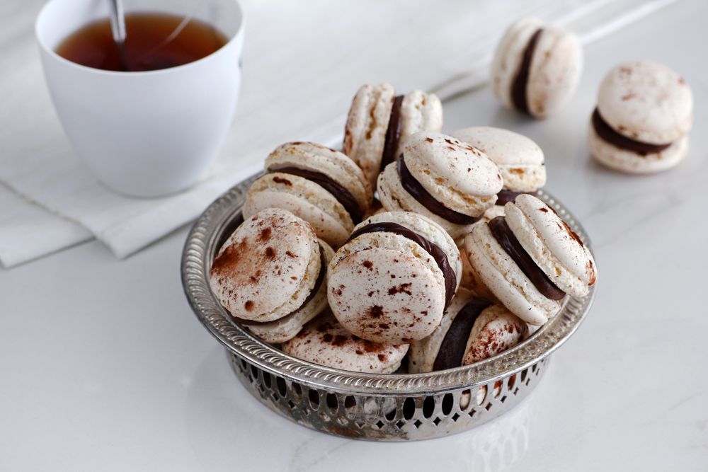 Chocolate and Earl Grey Macarons 