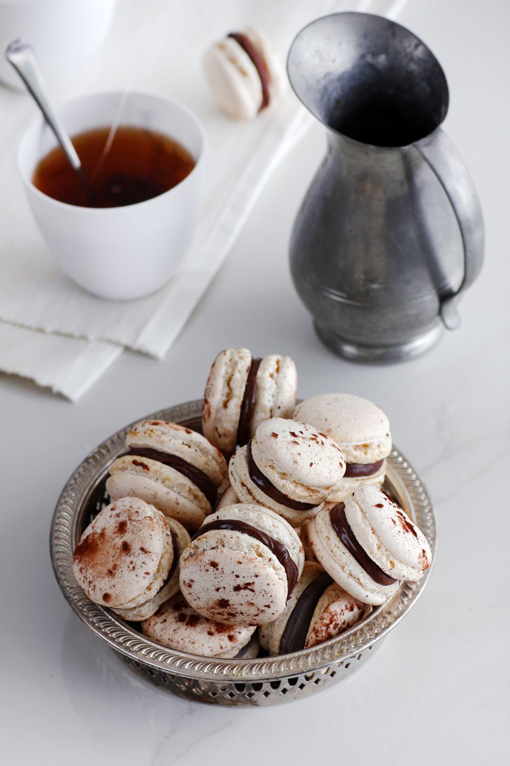 Earl Grey Chocolate Macarons