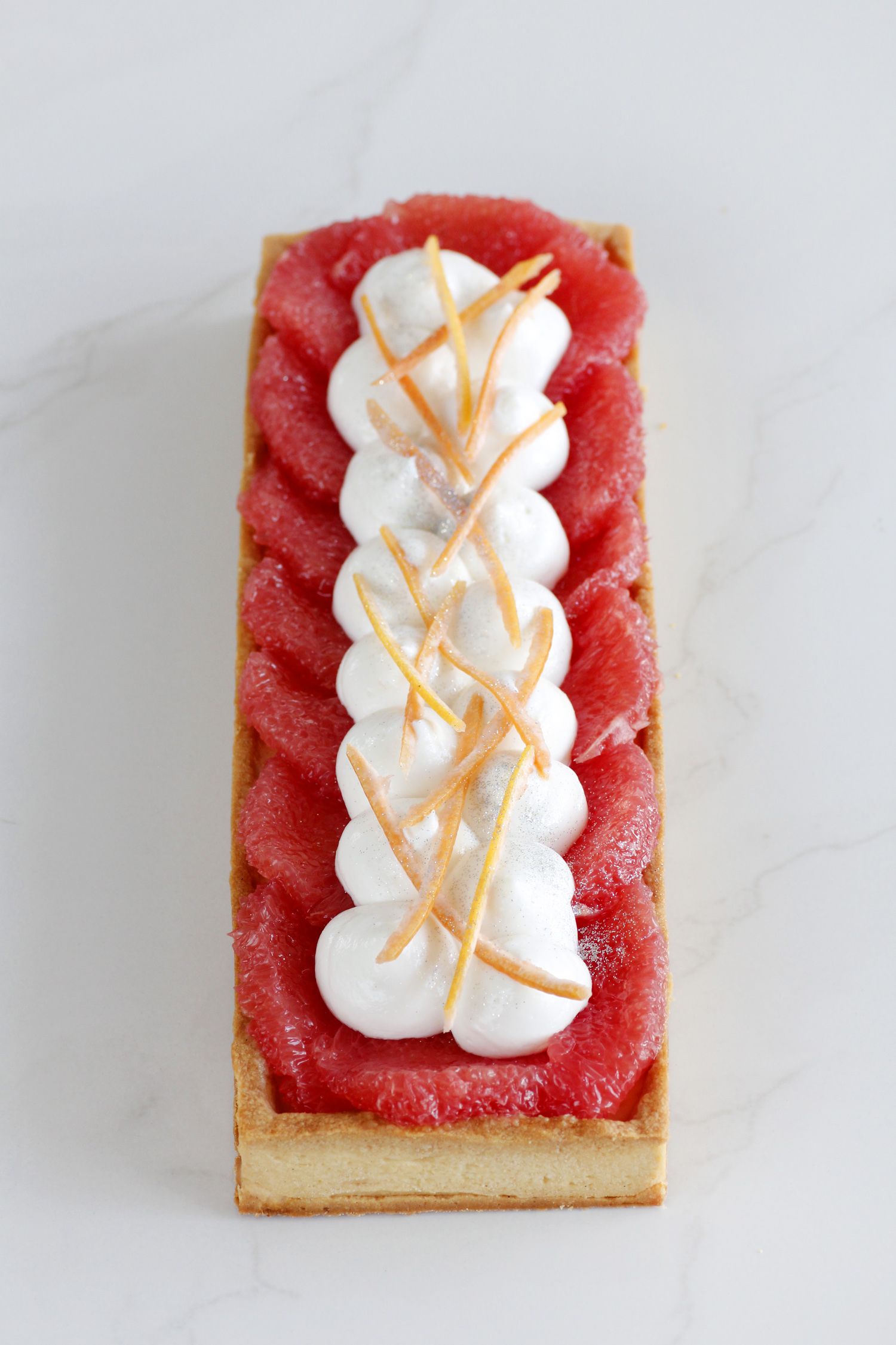 Red Grapefruit and Ricotta Tart