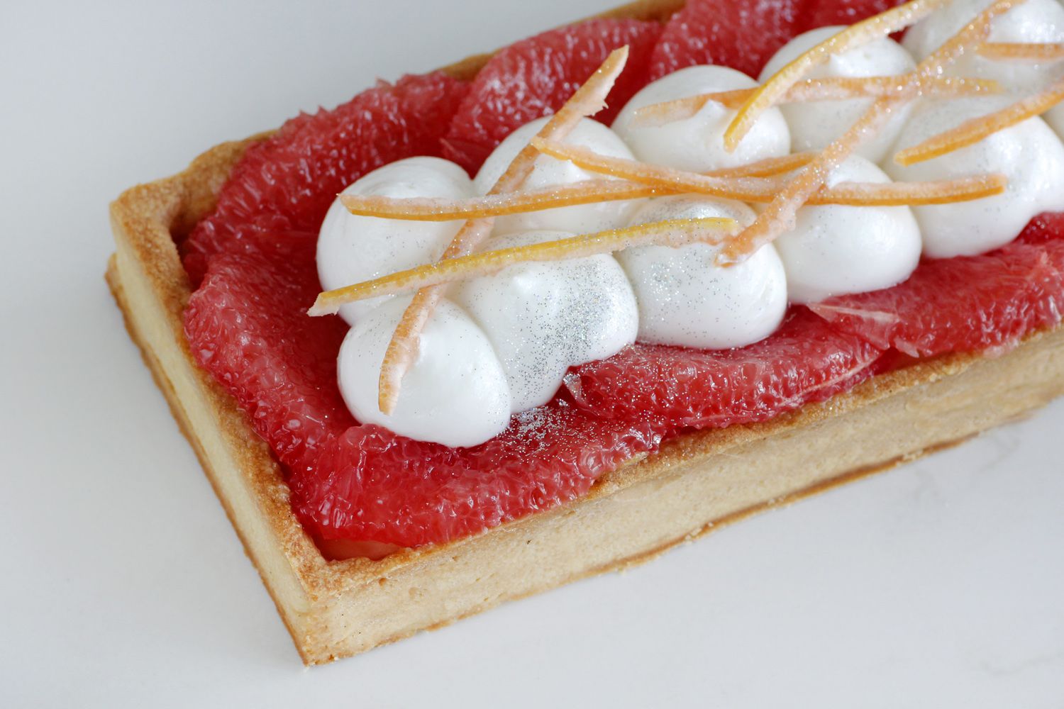 Red Grapefruit and Ricotta Tart