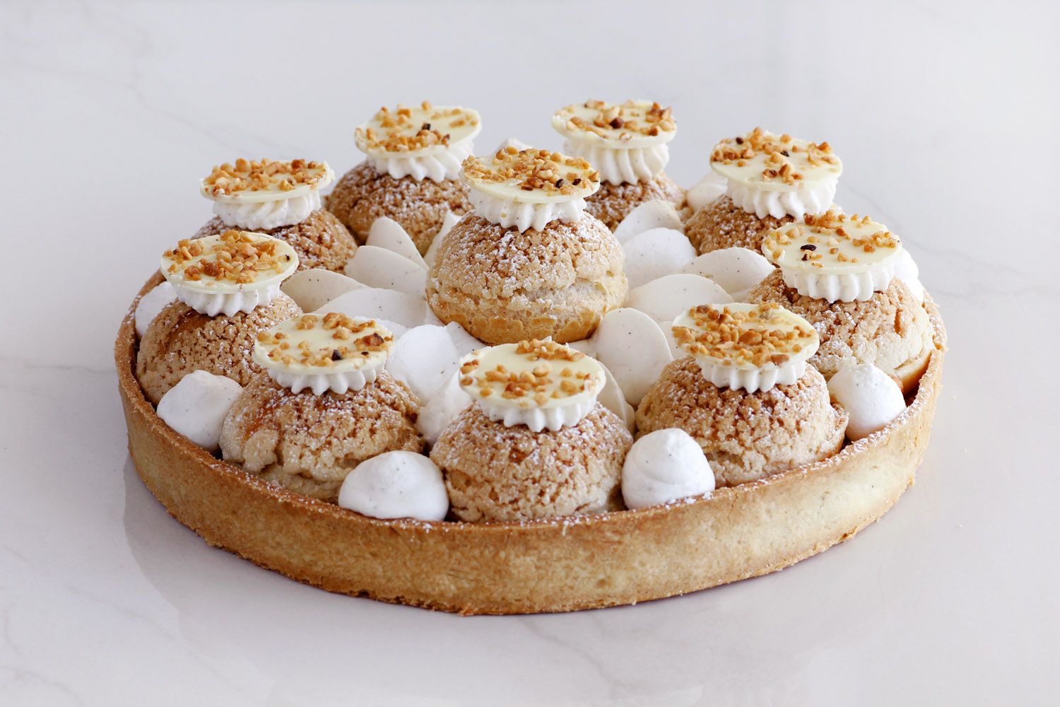 Saint Honore Tart – Caramel, Vanilla and White Chocolate 