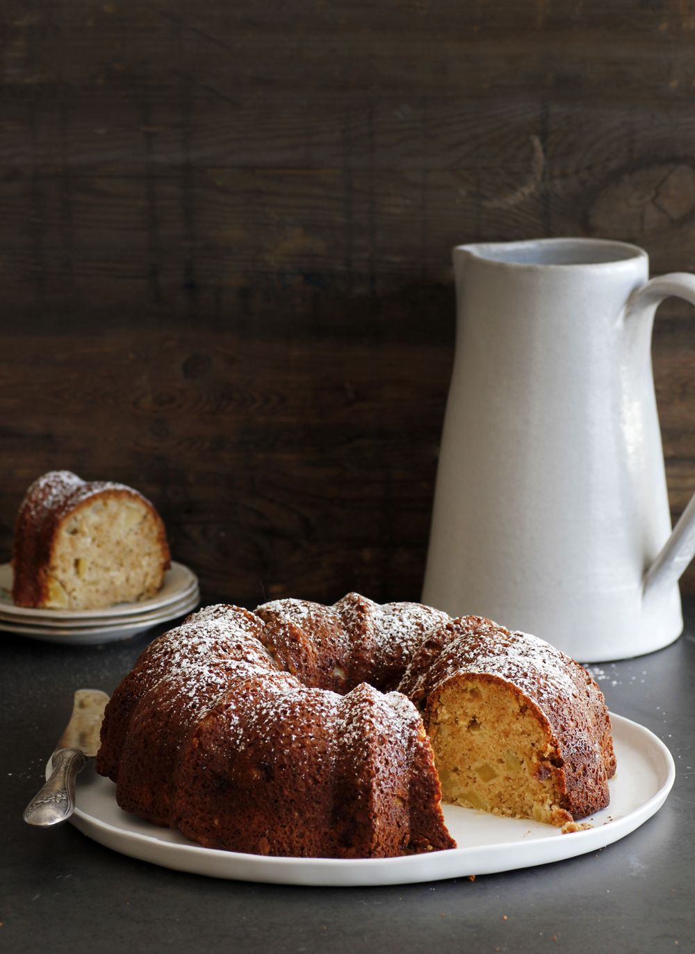 Apple Cake with Tahini and Oatmeal