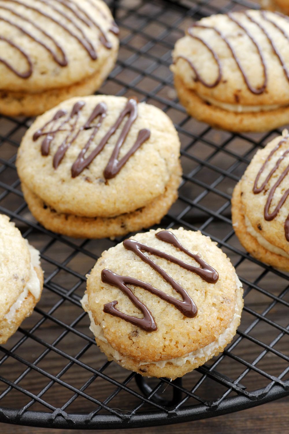 Coffee Sandwich Cookies filled with Halva