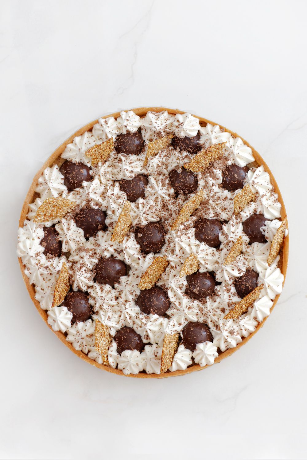 Halva, Pecan and Chocolate Tart