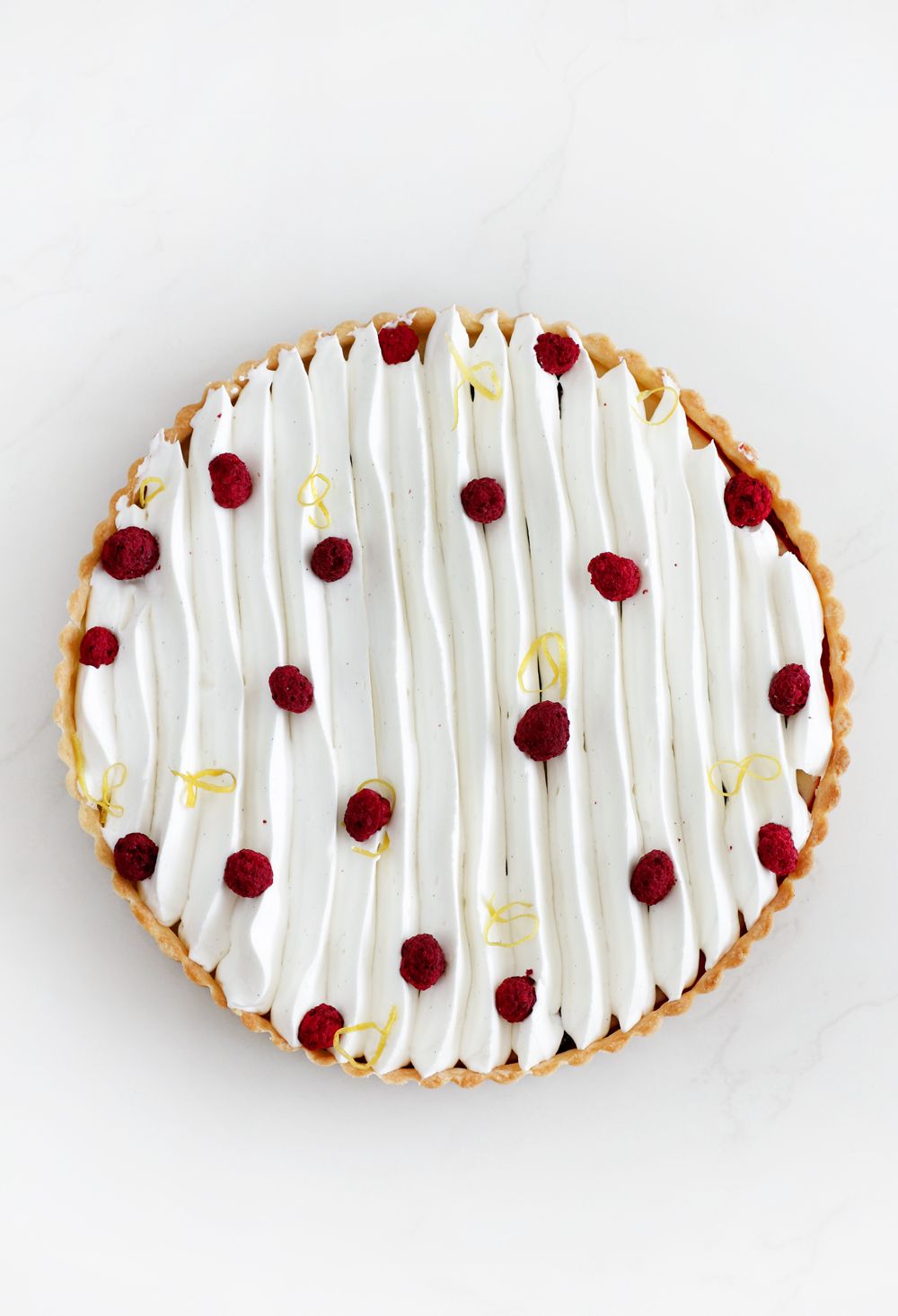Raspberry Lemon Tart with Vanilla Cream