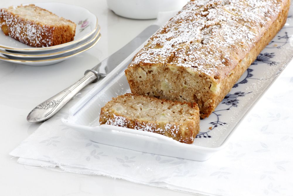 Coconut Honey Cake with Pears