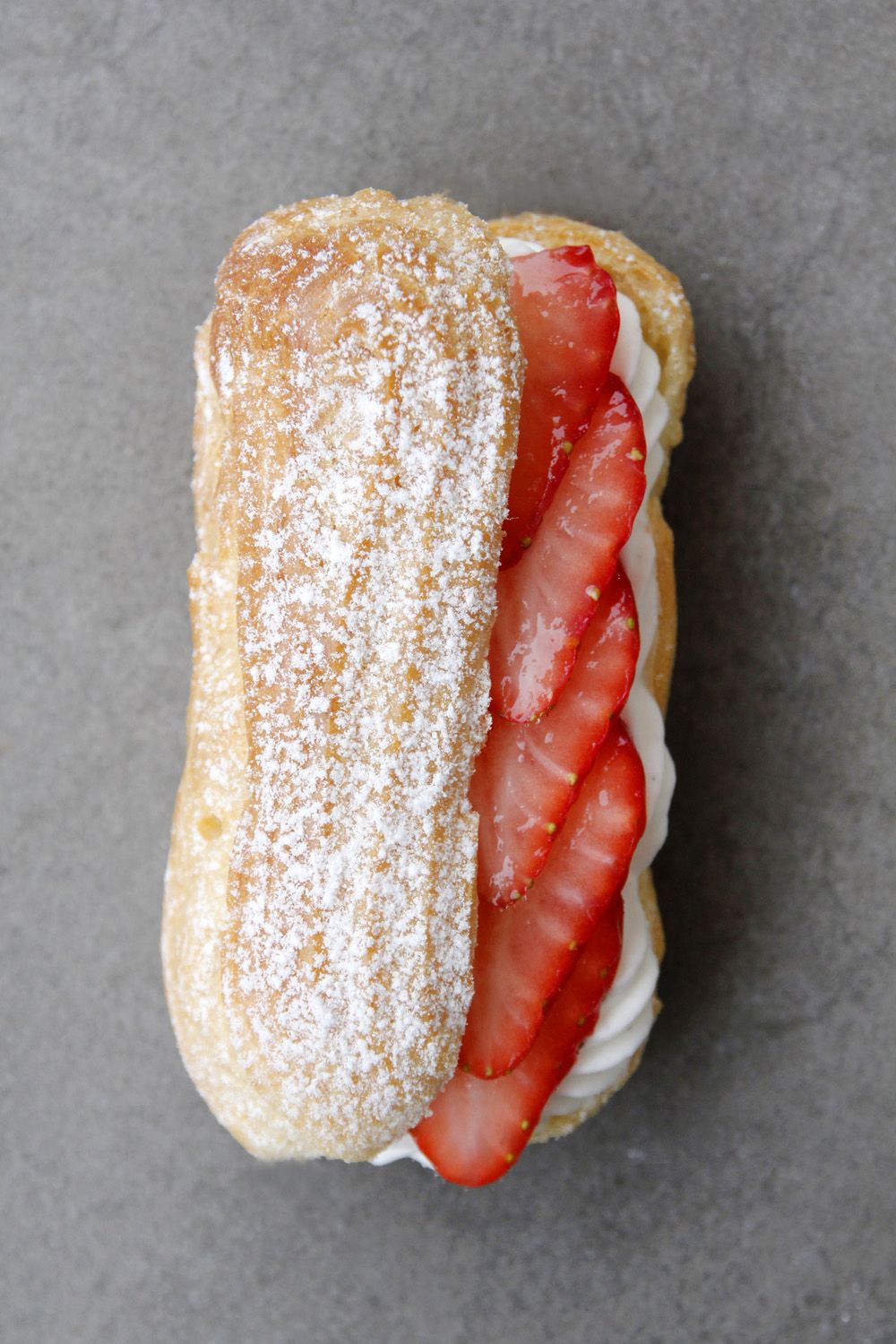 Strawberry Eclairs with Whipped Cream