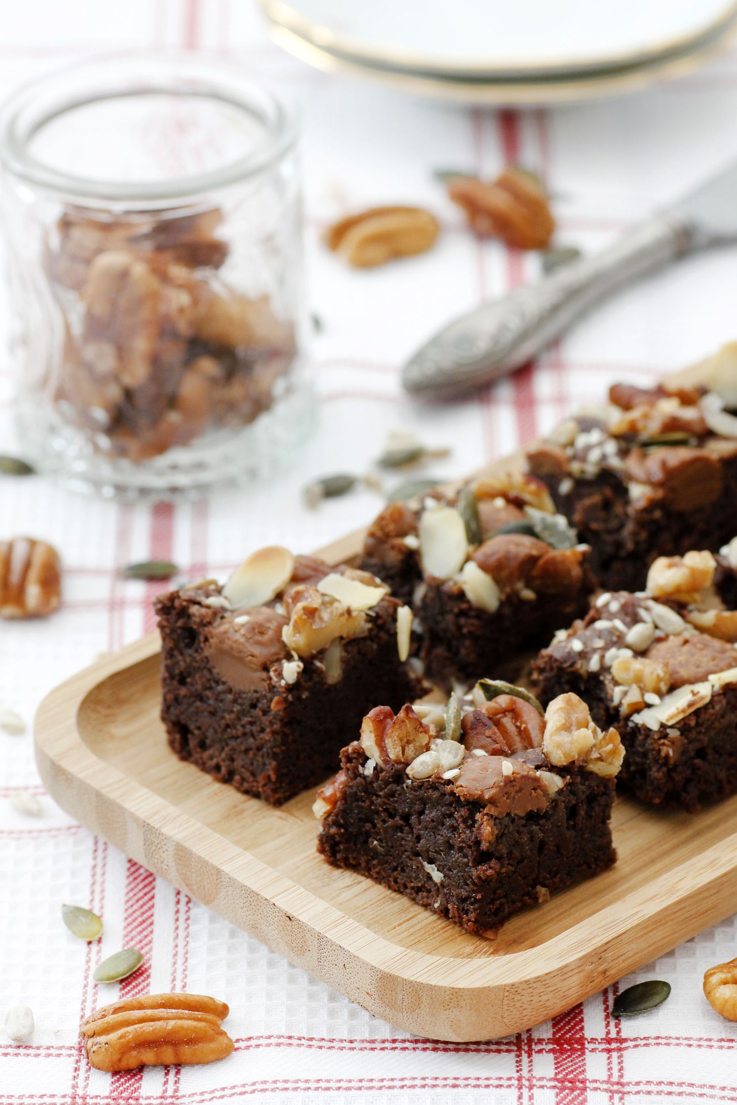 Gluten Free Brownies with Nuts and Seeds