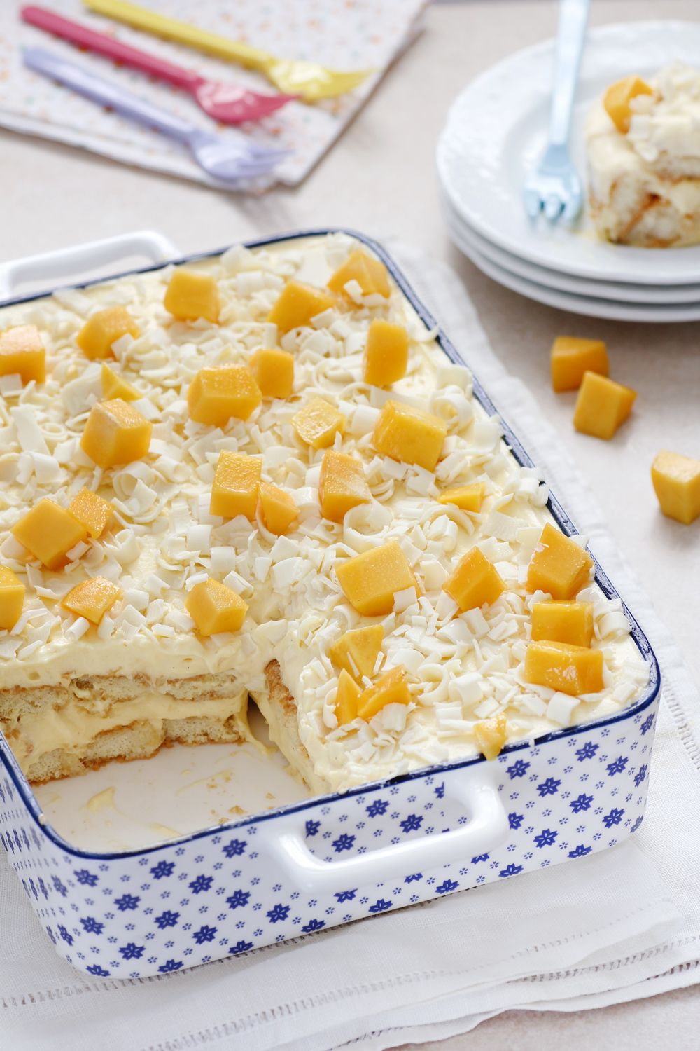 Mango Tiramisu with White Chocolate