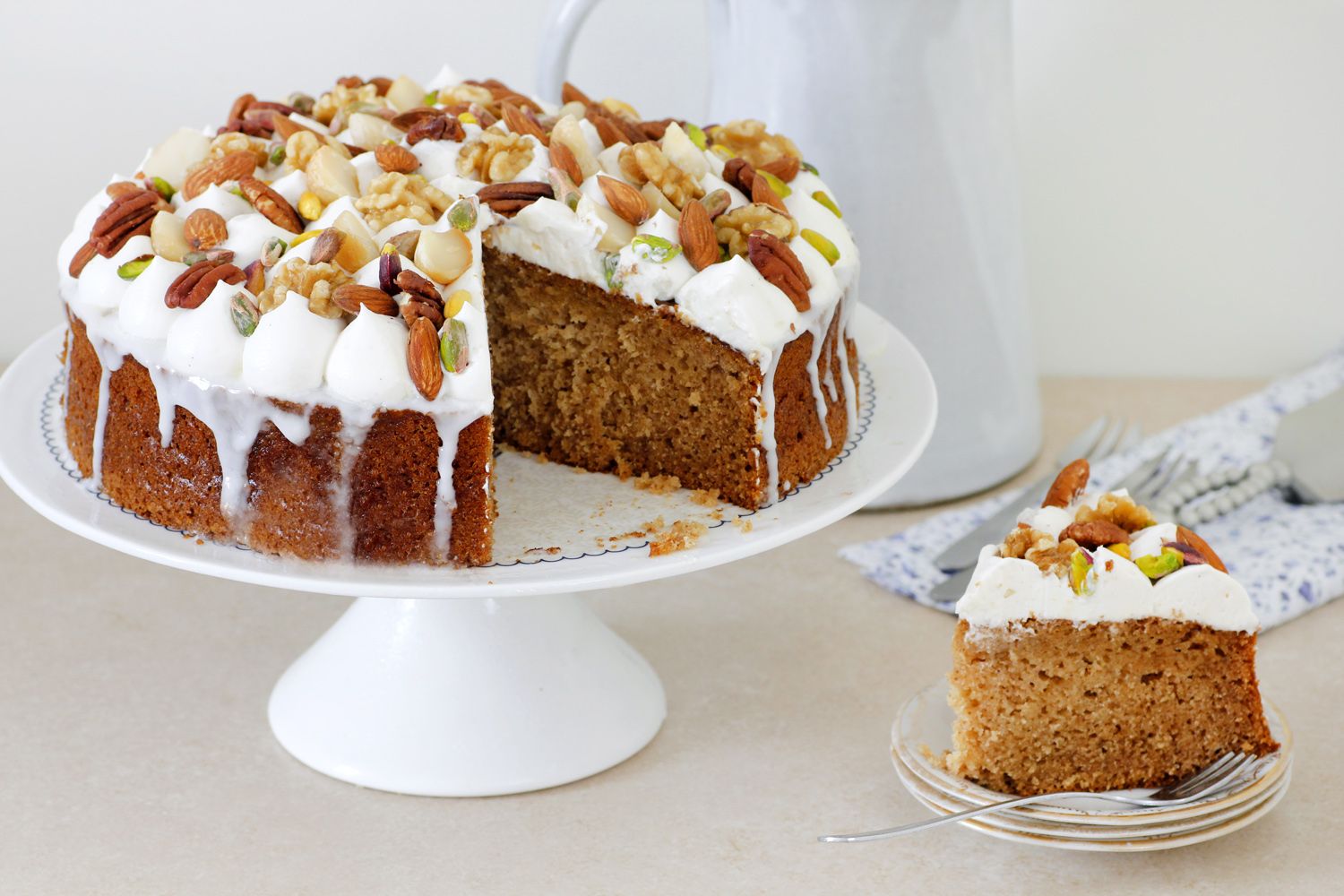 Honey Cake with Earl Gray and Nuts