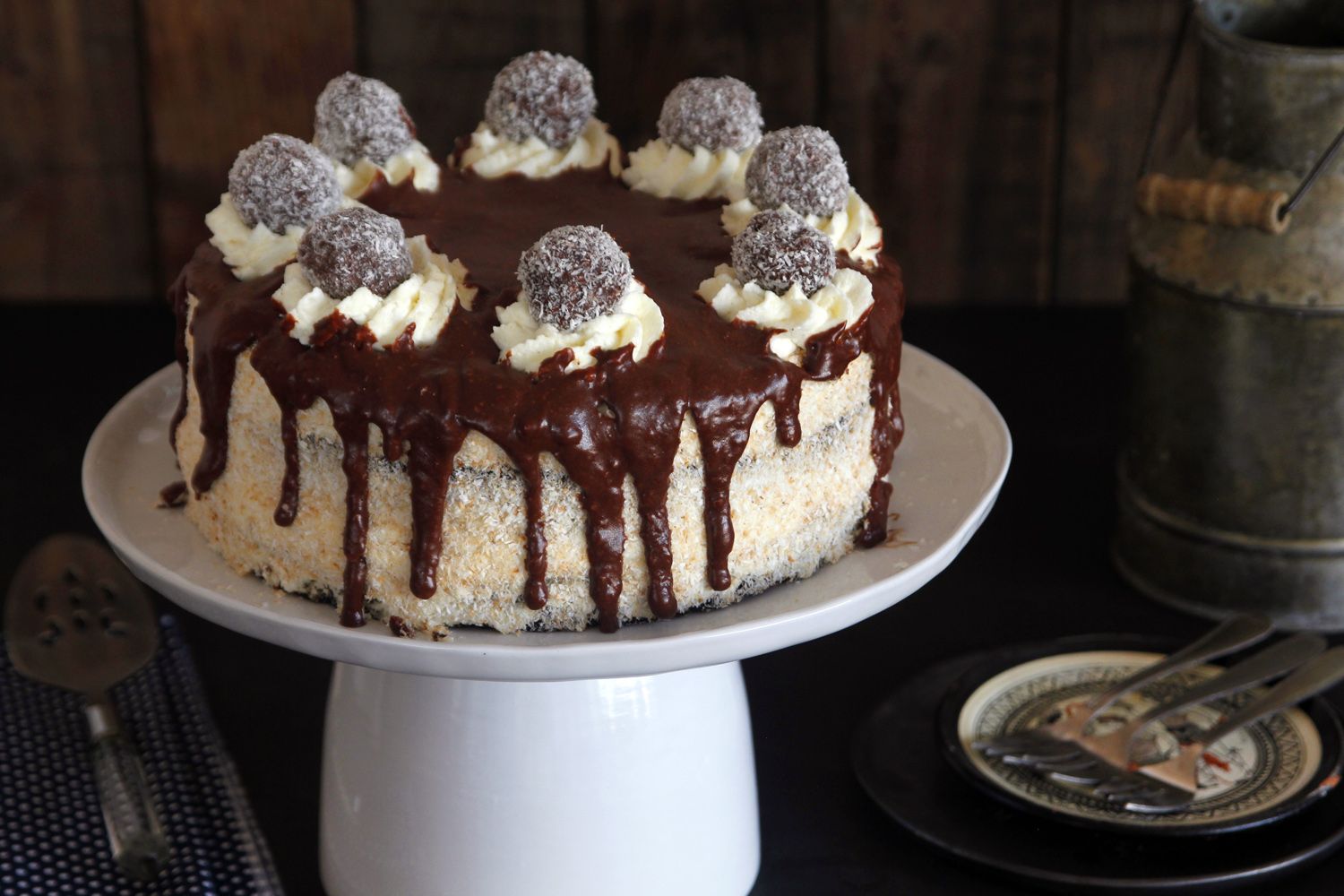 Chocolate Coconut Layer Cake