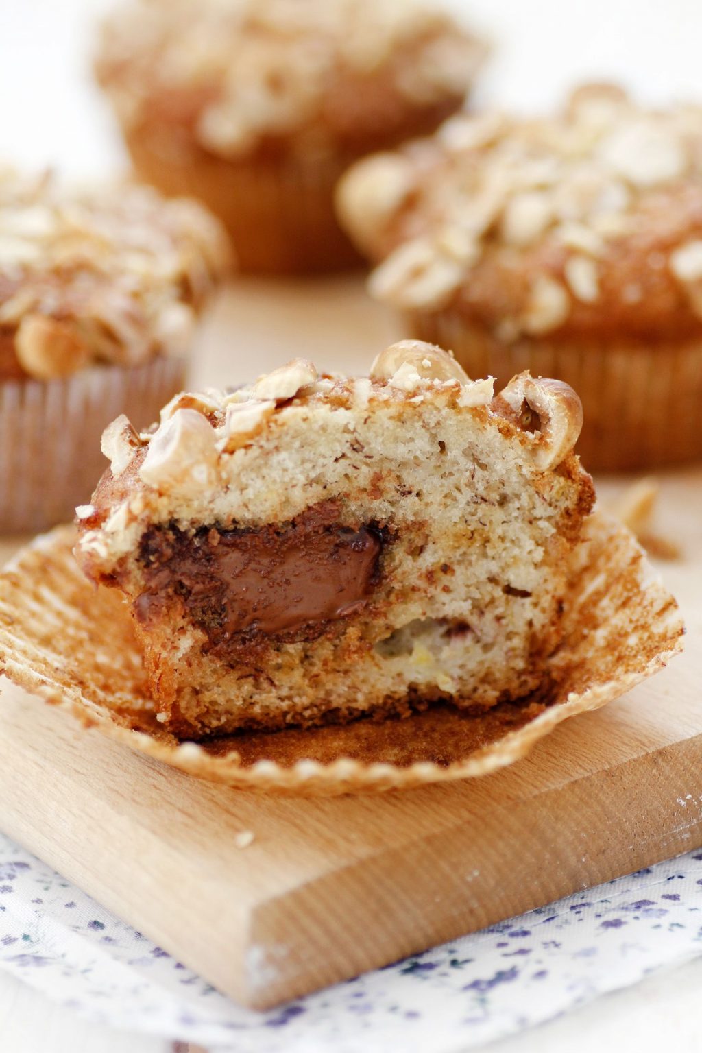 Nutella Filled Banana Muffins | Lil&amp;#39; Cookie