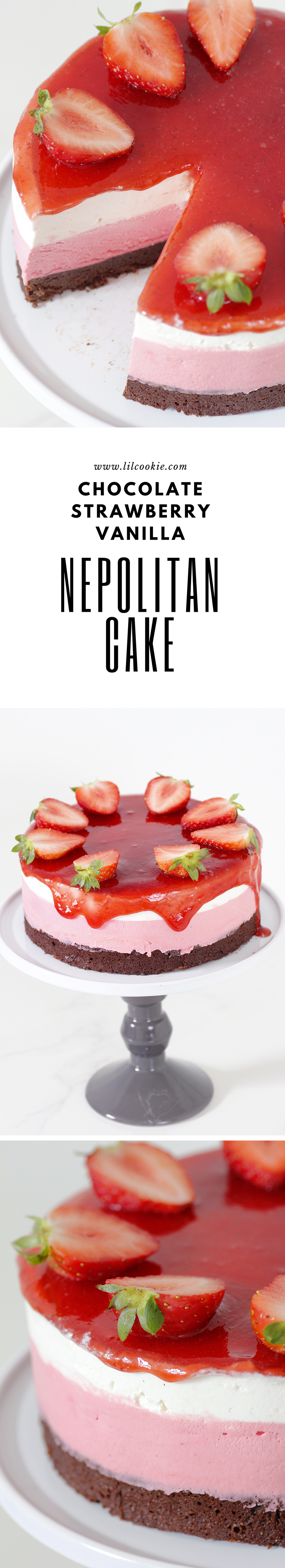 Nepolitan Mousse Cake #Chocolate #Cake #Strawberry #Whitechocolate #glutenfree #valentinesday #christmas