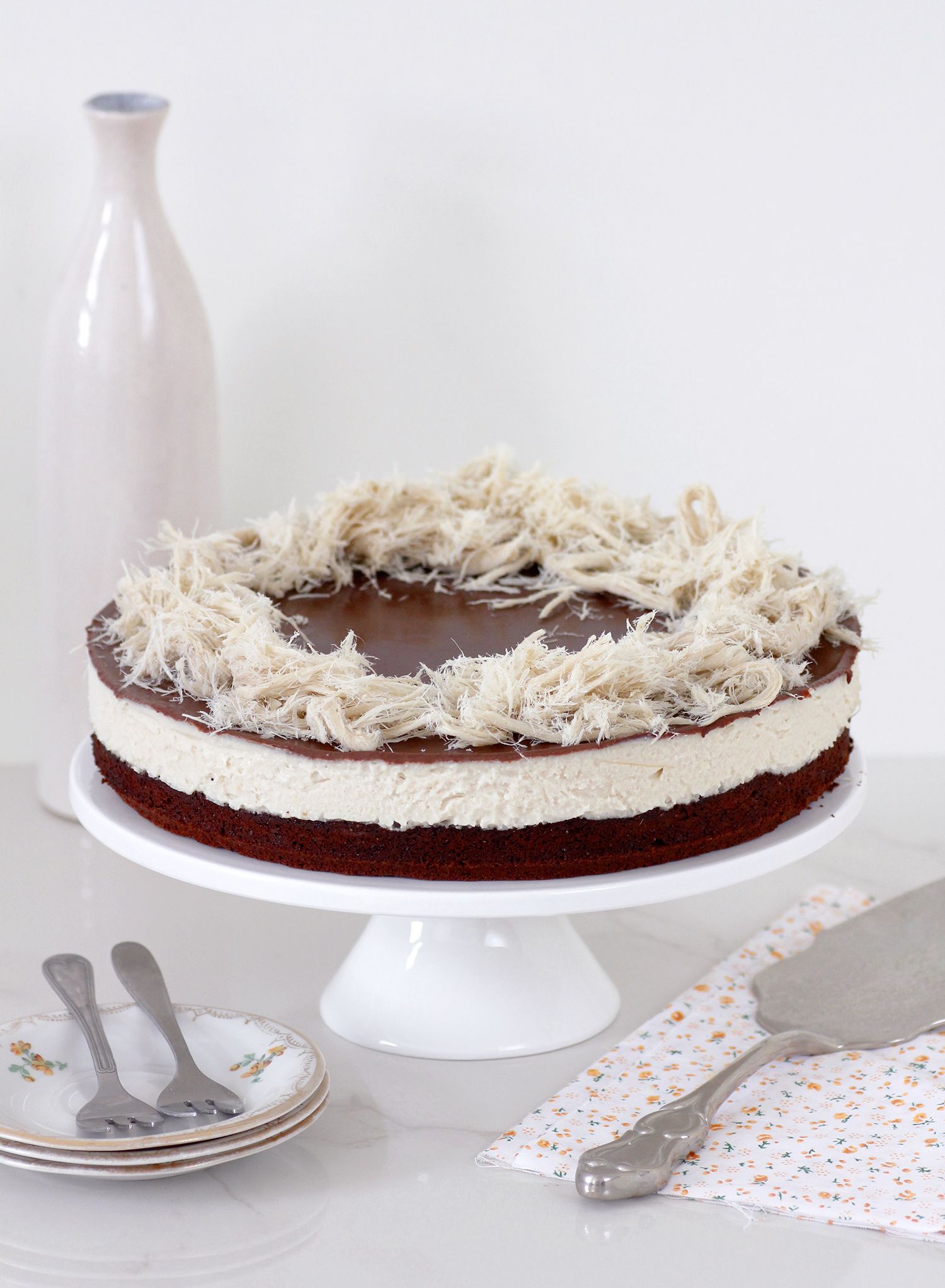 Tahini Chocolate Cream Cake