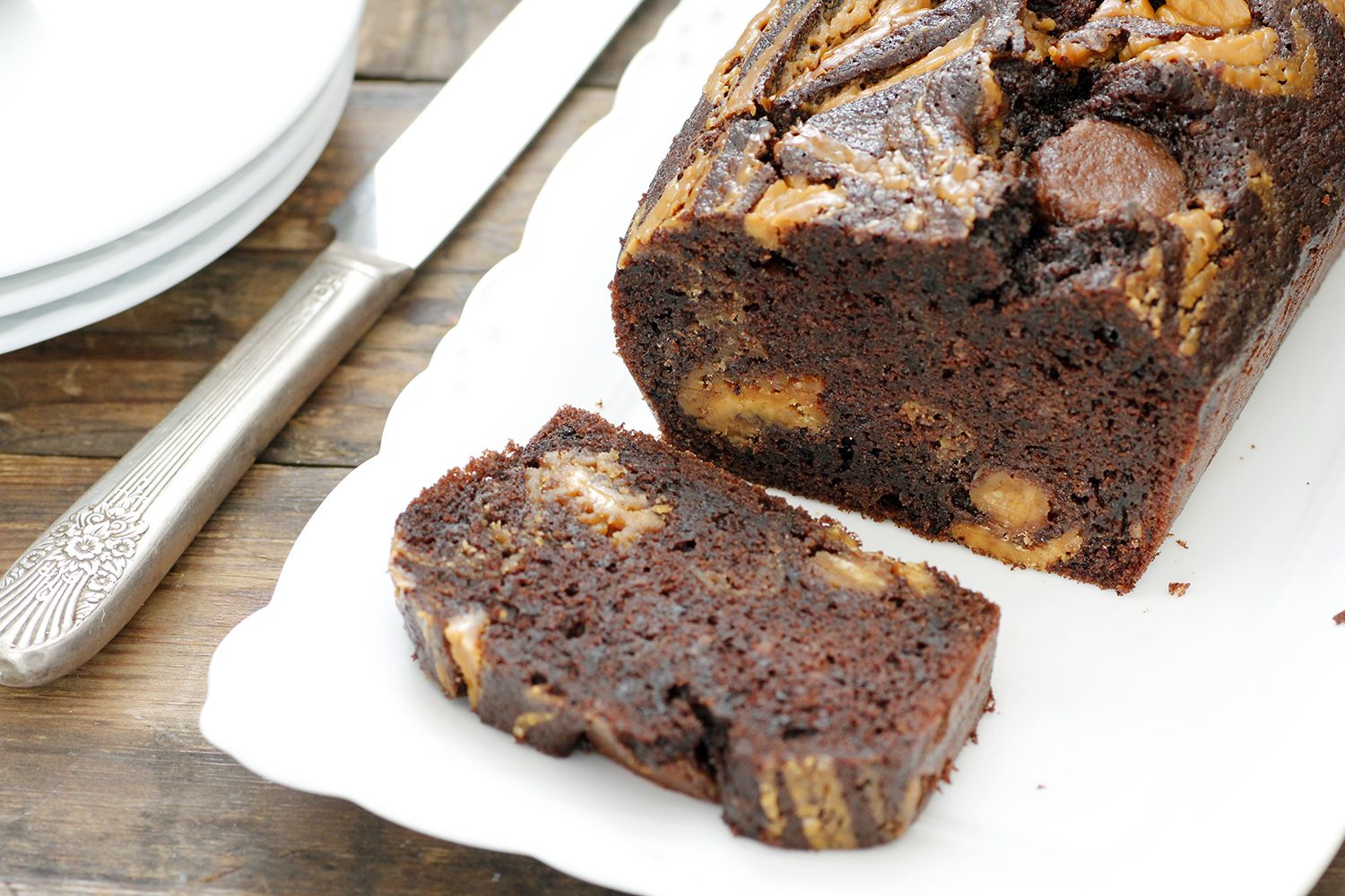 Marbled Peanut Butter Chocolate Cake