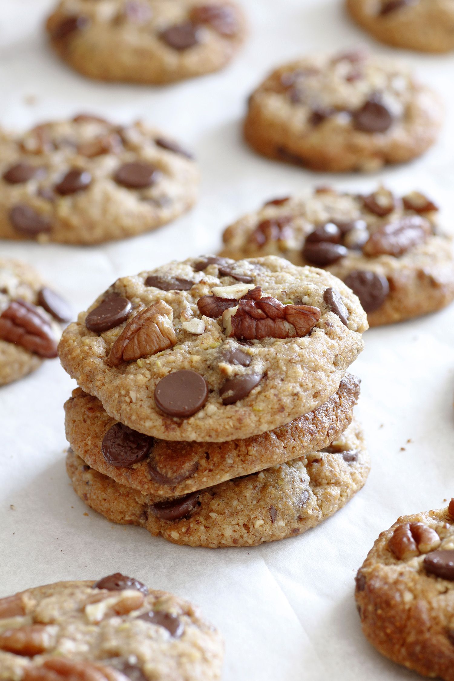 Pecan Cookies with Chocolate Chips