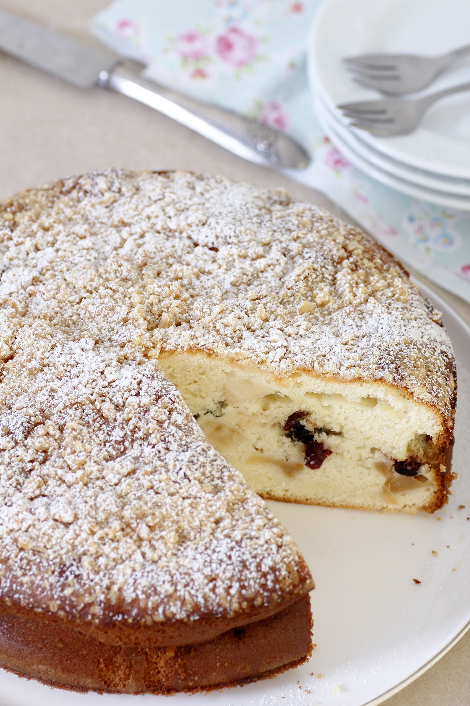 Ricotta Apple Cake with Streusel Topping