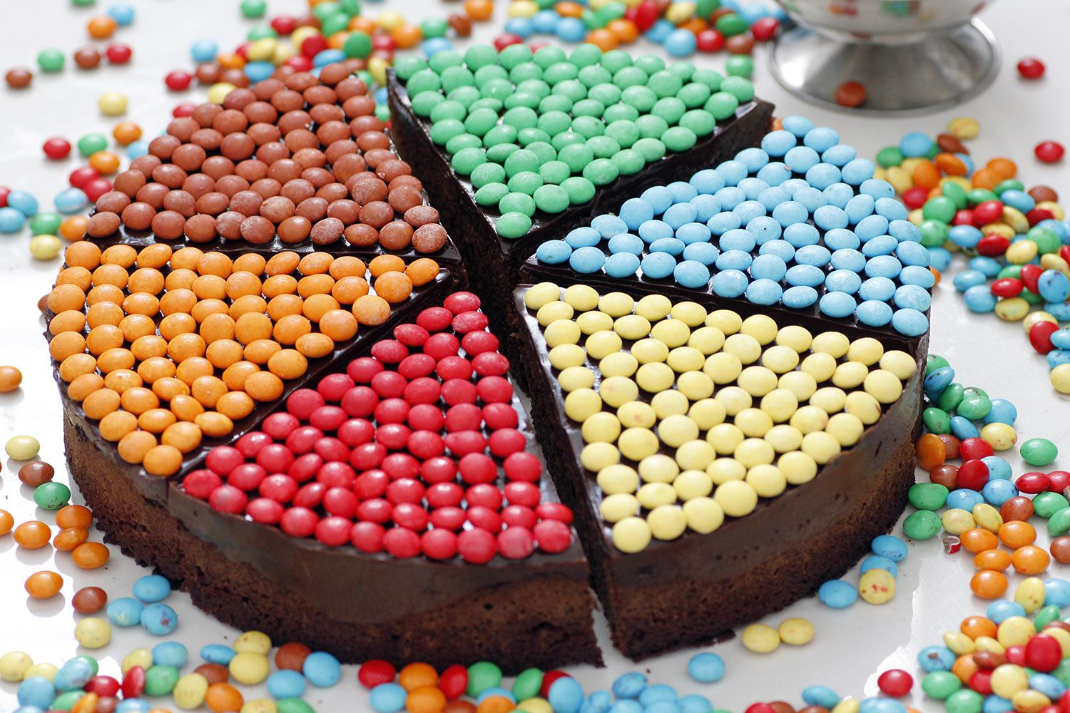 Colorful Birthday Chocolate Cake