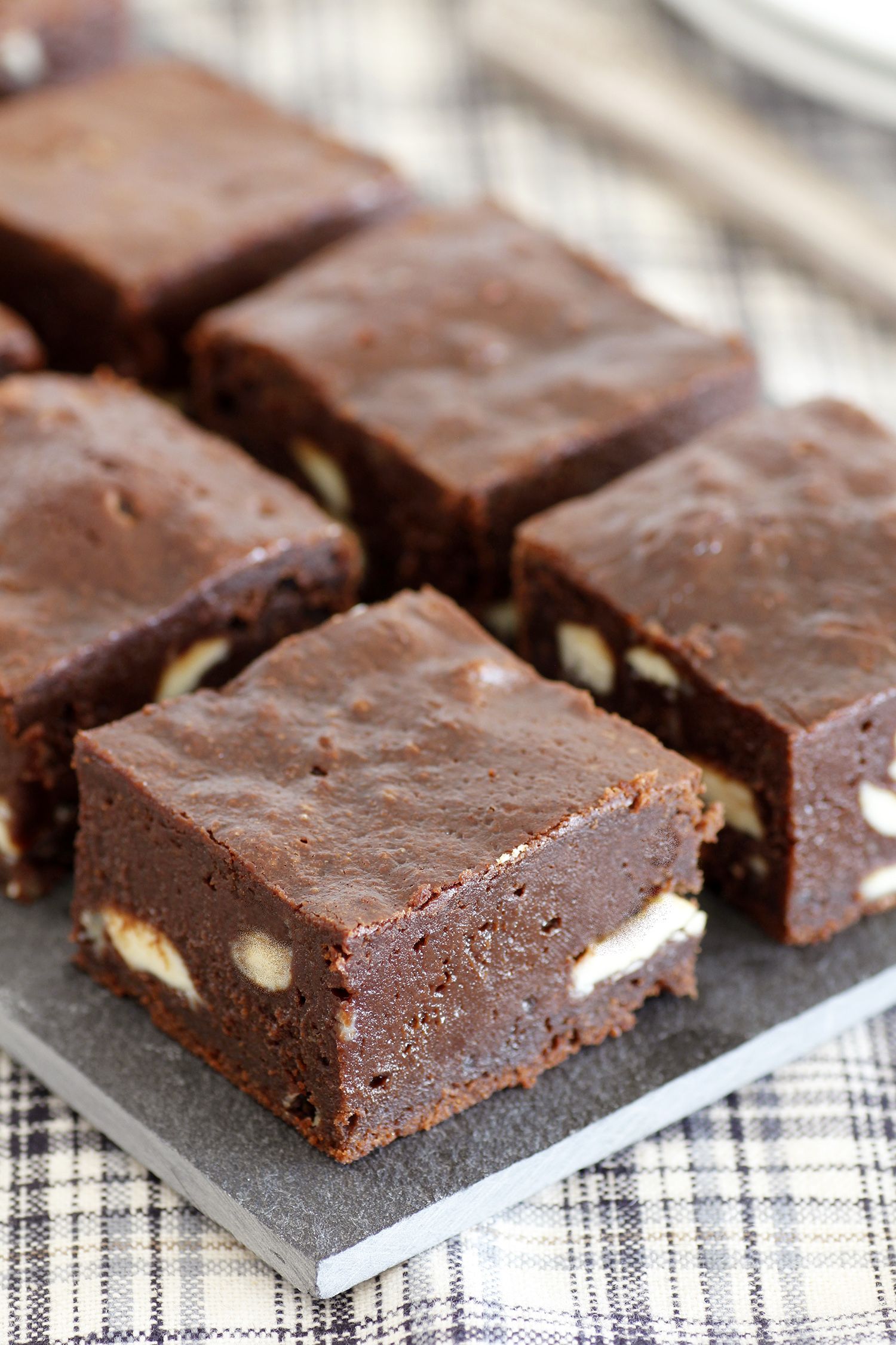 Coffee Brownies with White Chocolate Chips