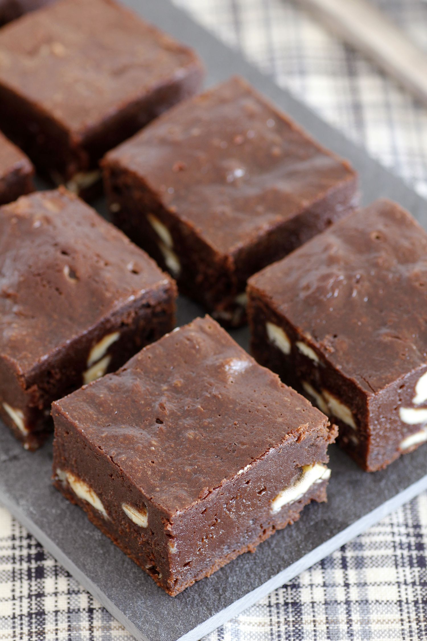Coffee Brownies with White Chocolate Chips
