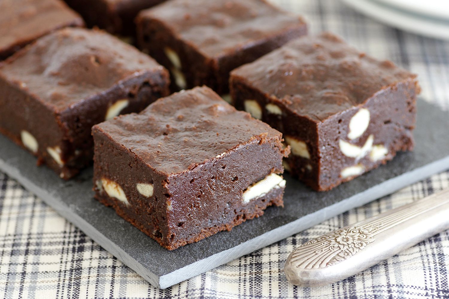 Coffee Brownies with White Chocolate Chips