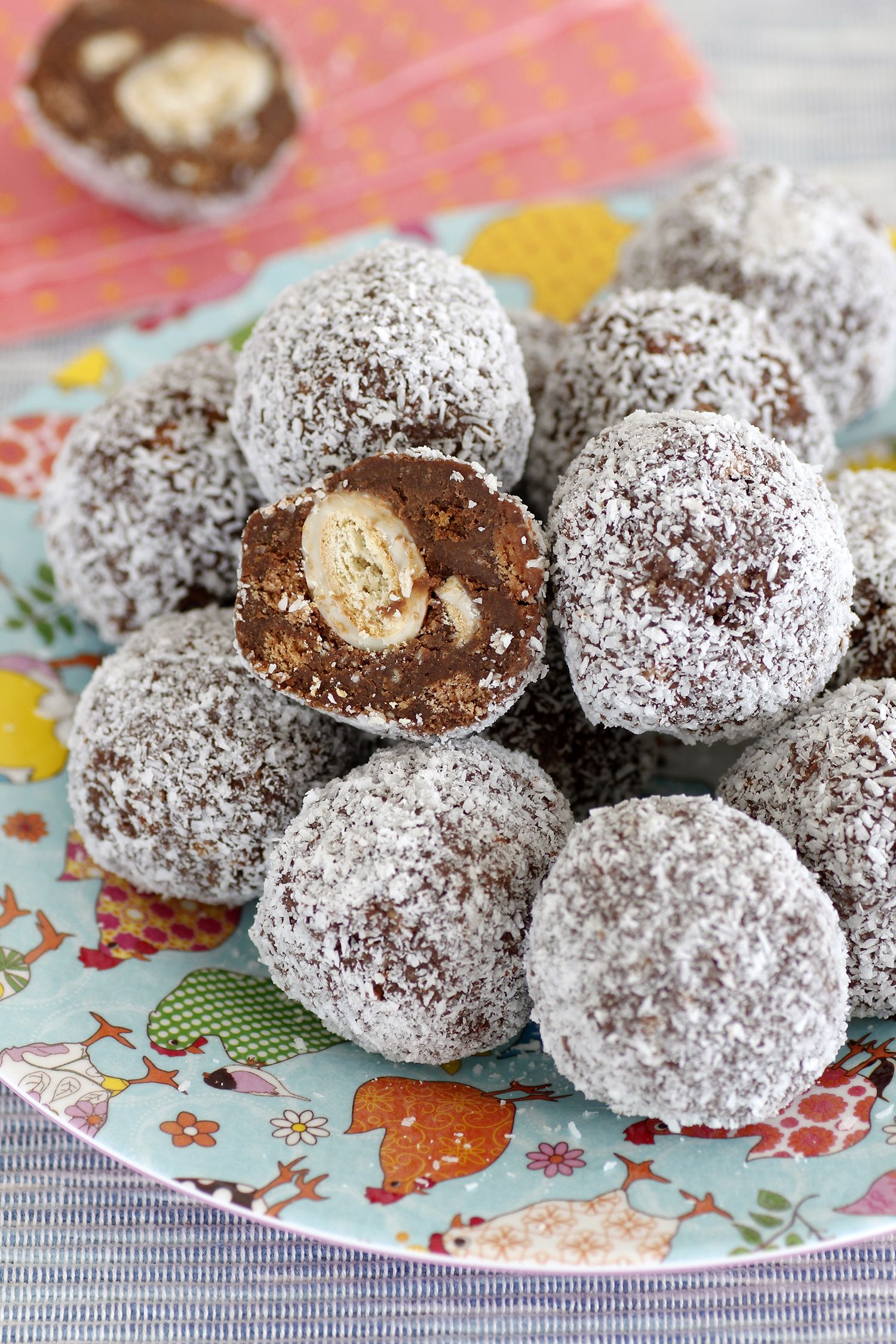 Nostalgic Chocolate Snowballs with Candy Surprise