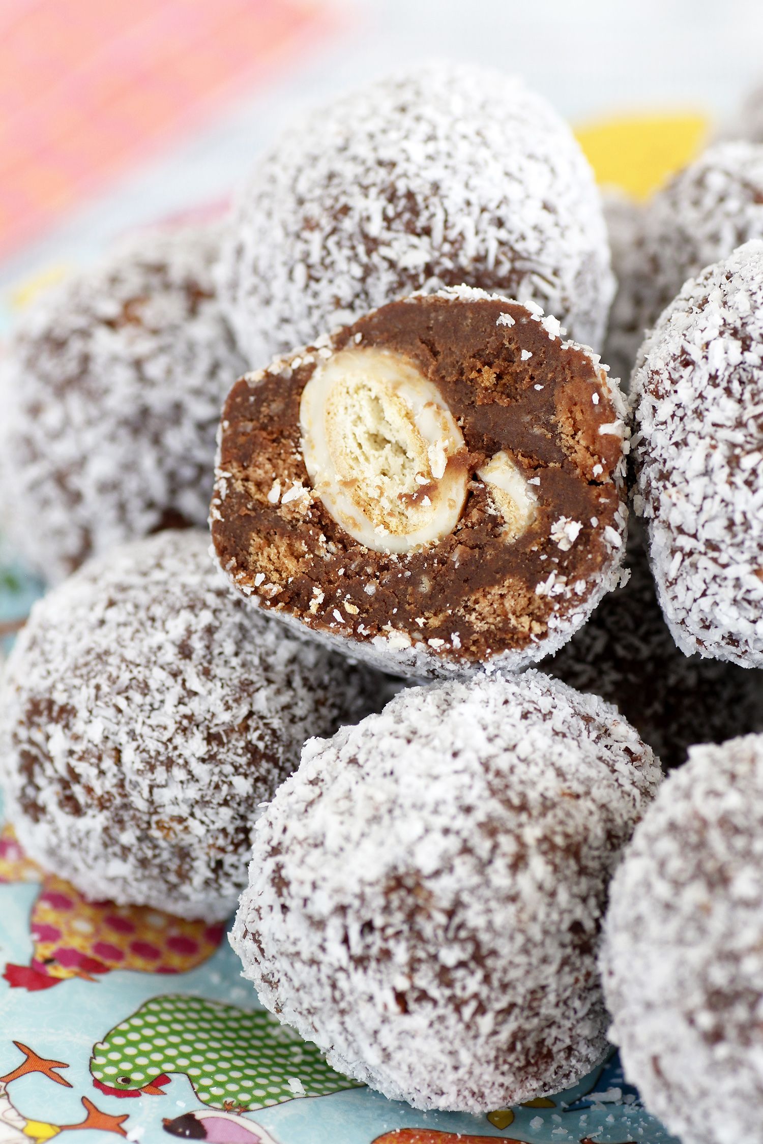 Nostalgic Chocolate Snowballs with Candy Surprise