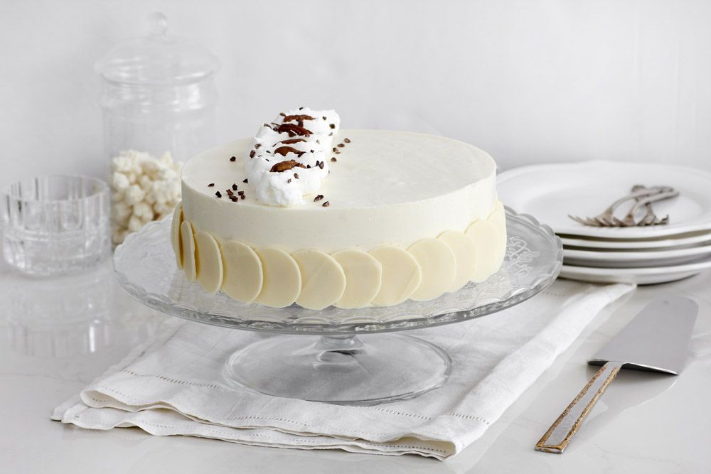 White chocolate coconut raspberry mousse cake - Viktoria's Table
