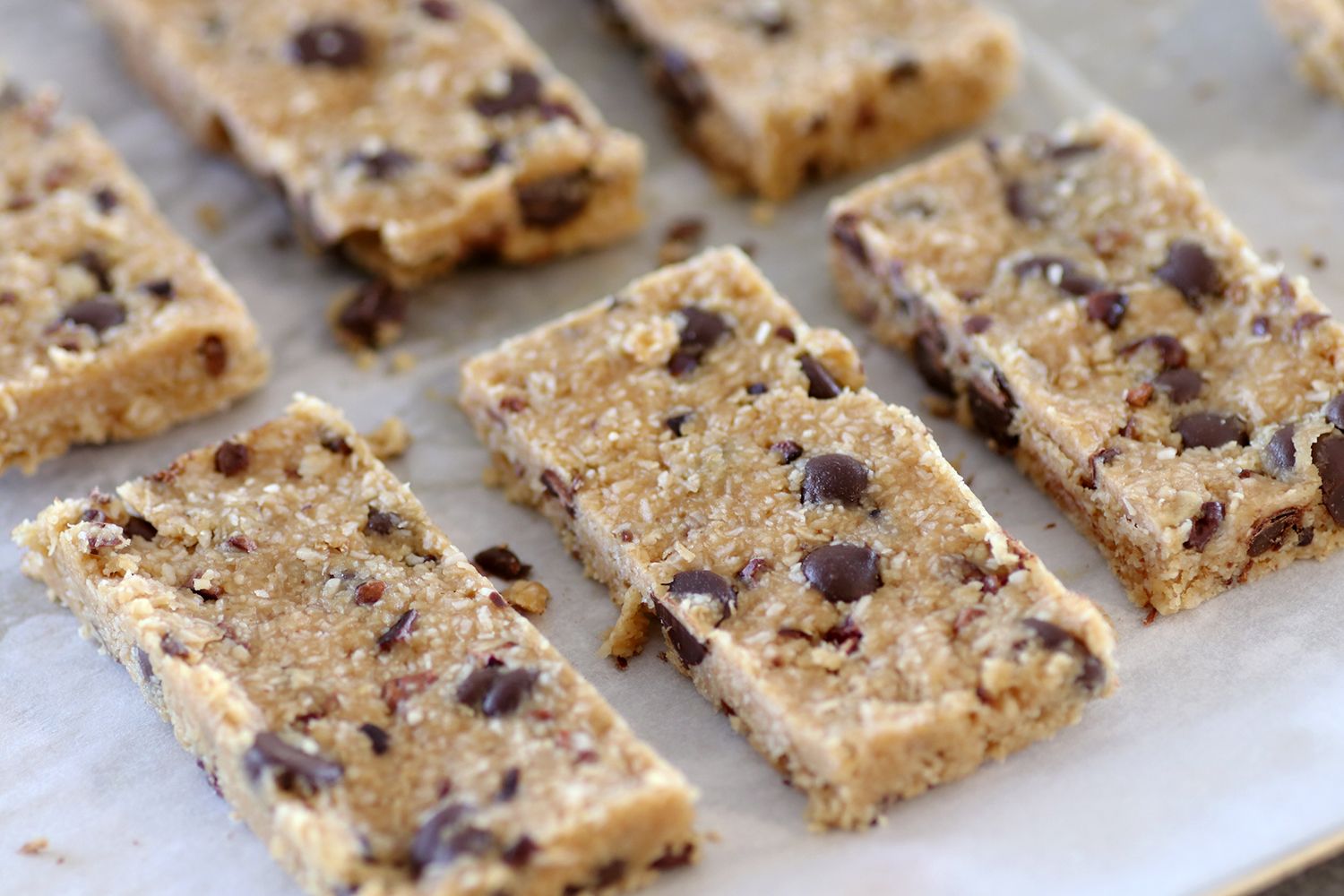 Peanut Butter Energy Bars with Coconut and Chocolate Lil' Cookie